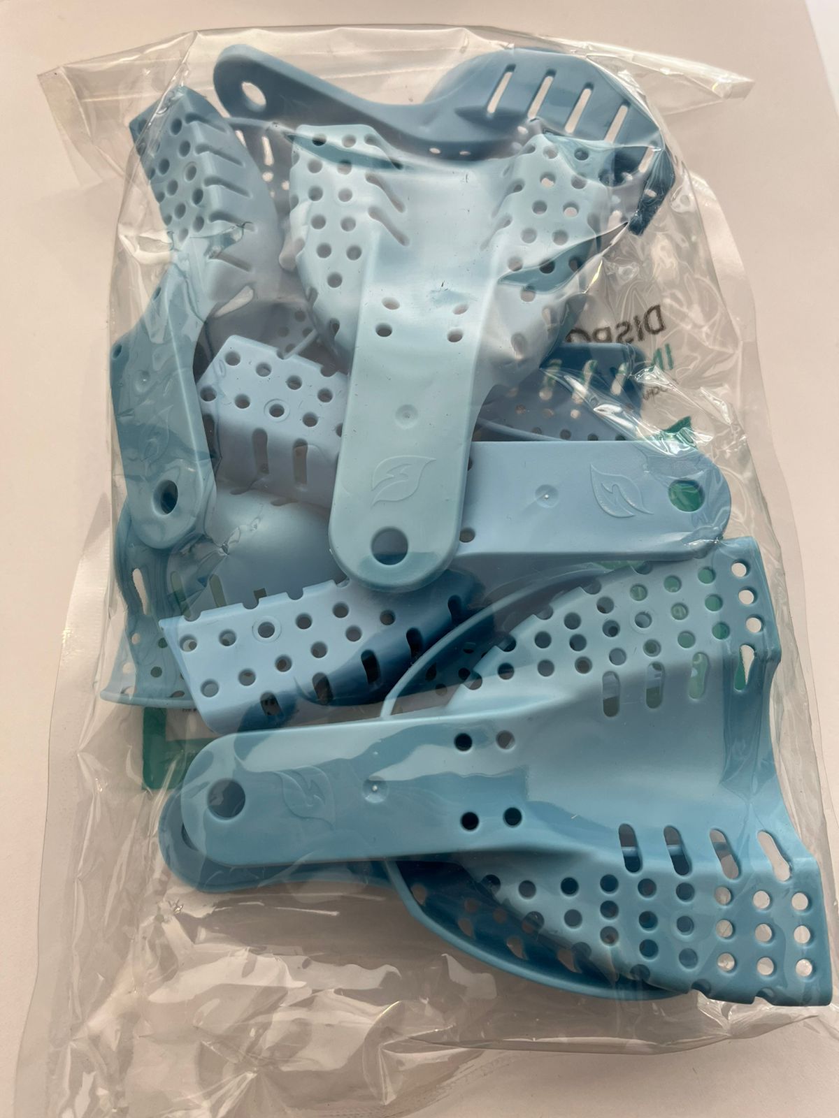 Cucharillas plásticas para paciente dentado adulto sunset SS TRAY bolsa surtida con 9 piezas