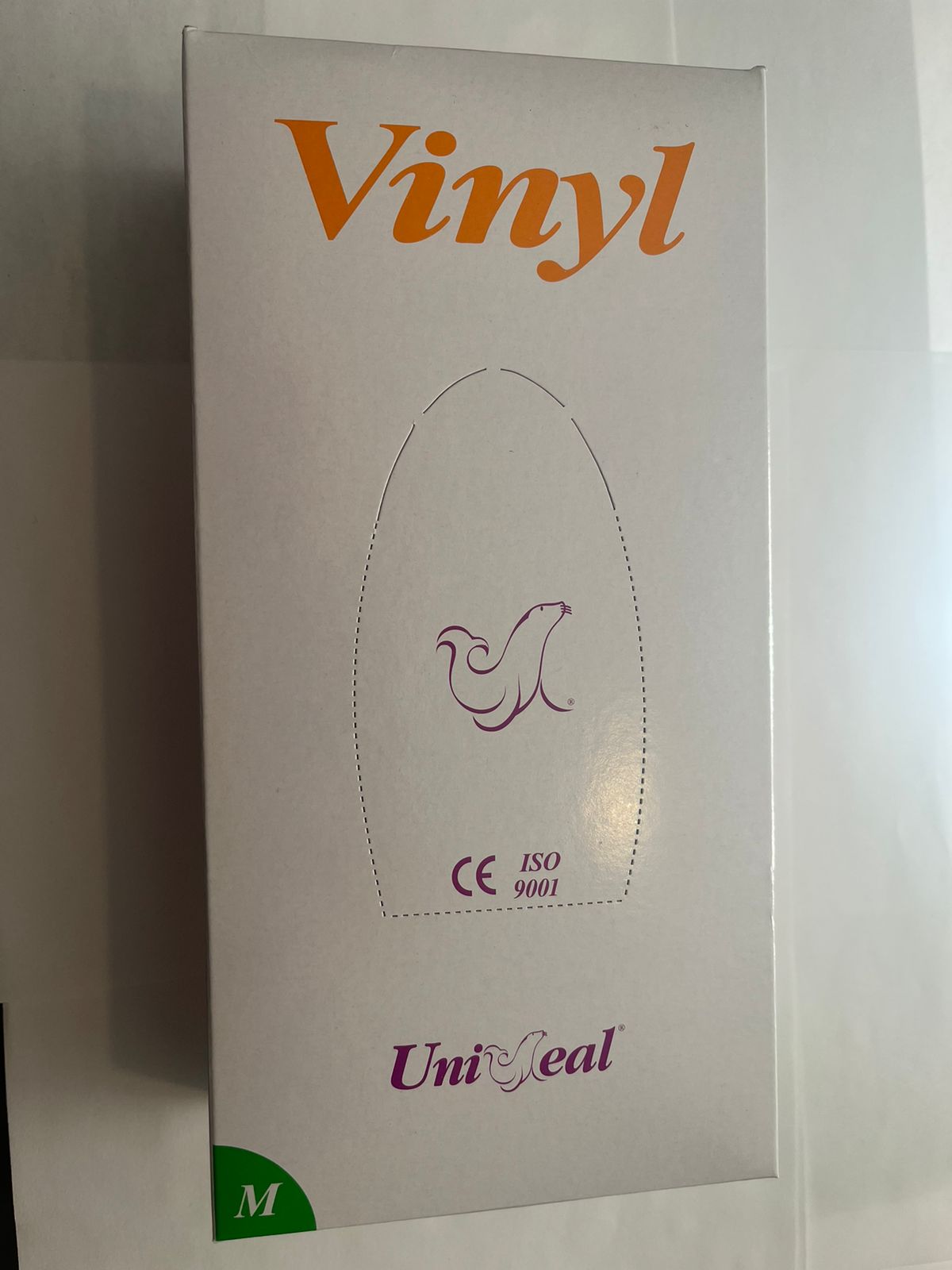 Caja guante vinyl libre de polvo