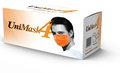 Cubrebocas unimask4 caja con 50 piezas color naranja