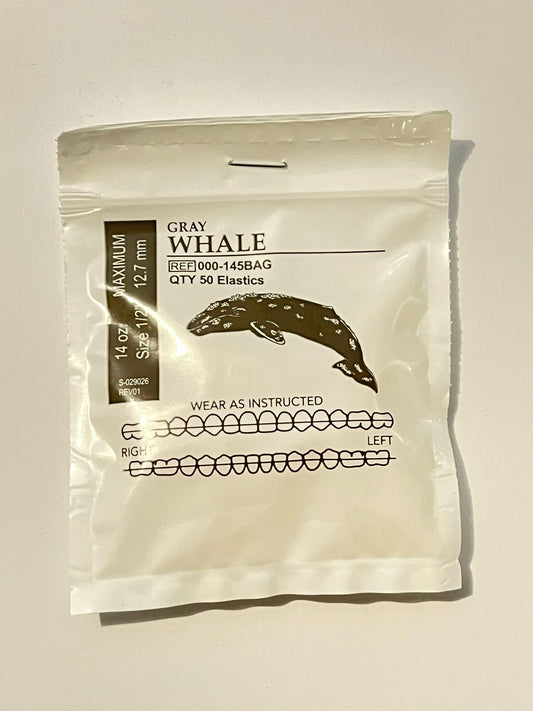 Elásticos extraorales american orthodontics por sobre Gray whale 14 onzas 1/2