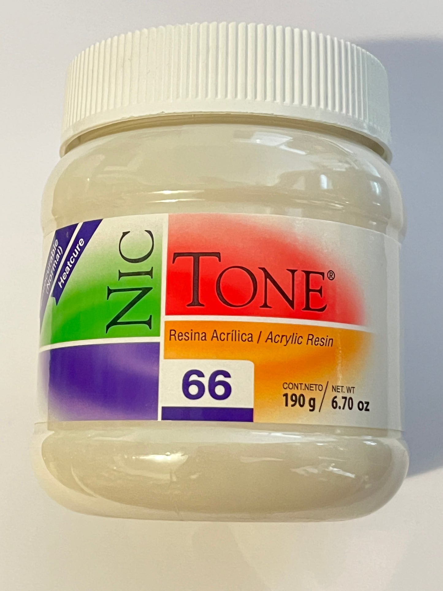 Acrílico Nic tone temocurable lento normal 190 gramos color 66