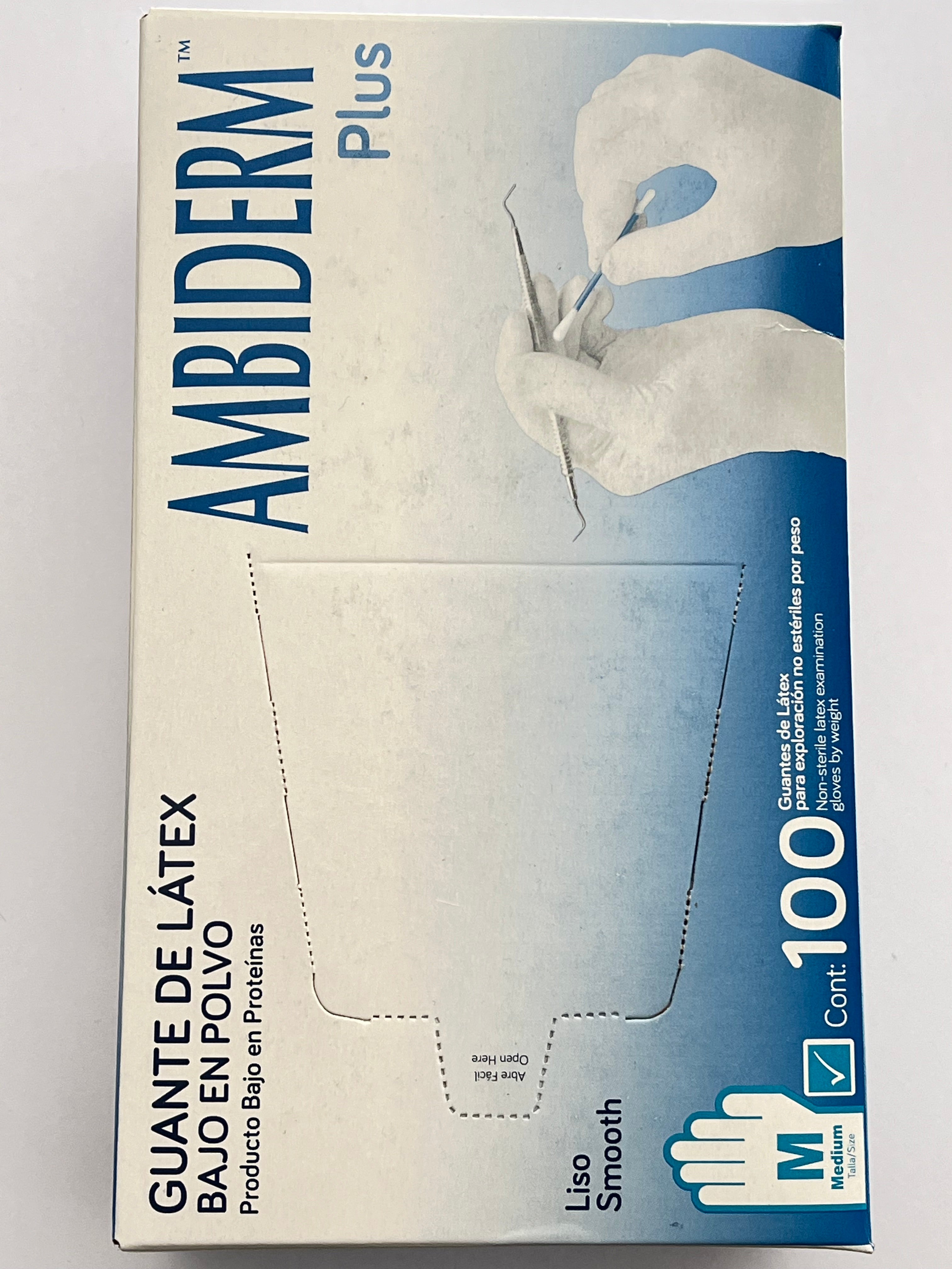Guantes Ambiderm plus caja con 100 piezas