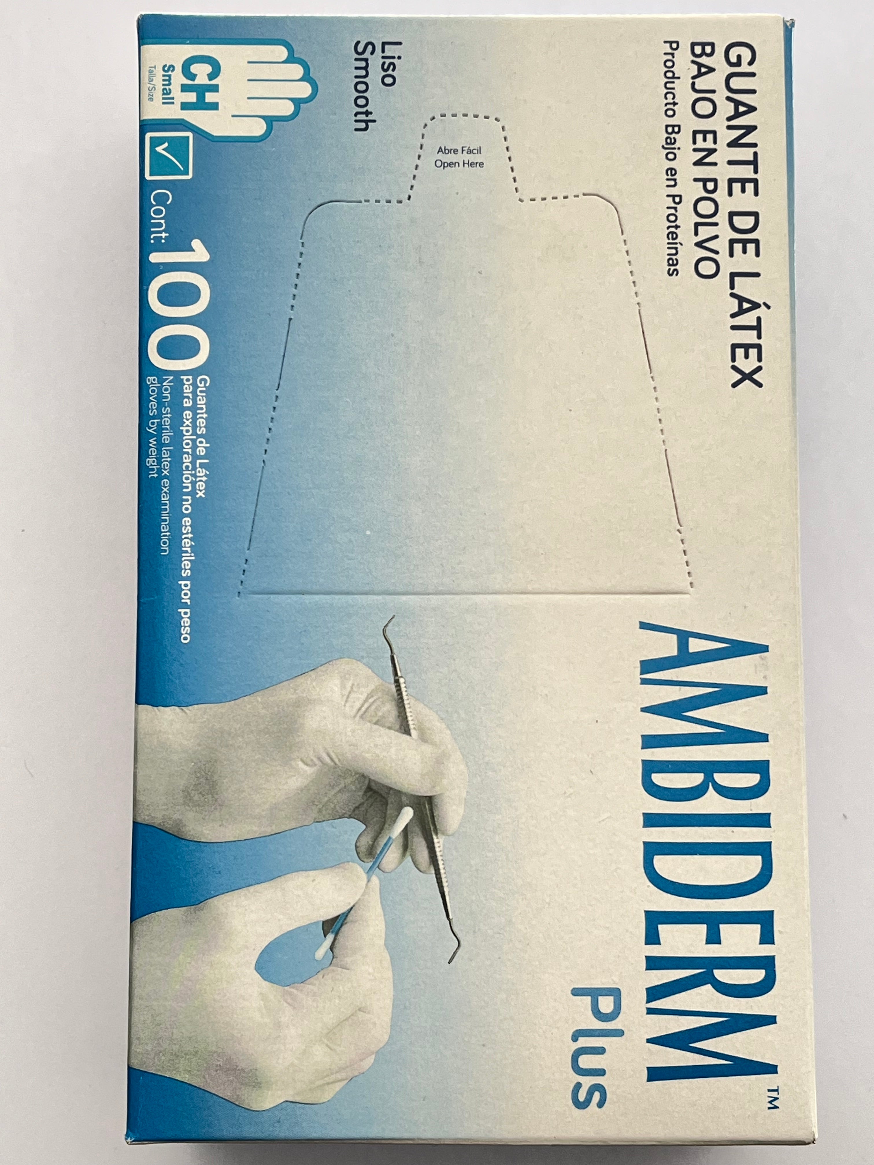 Guantes Ambiderm plus caja con 100 piezas