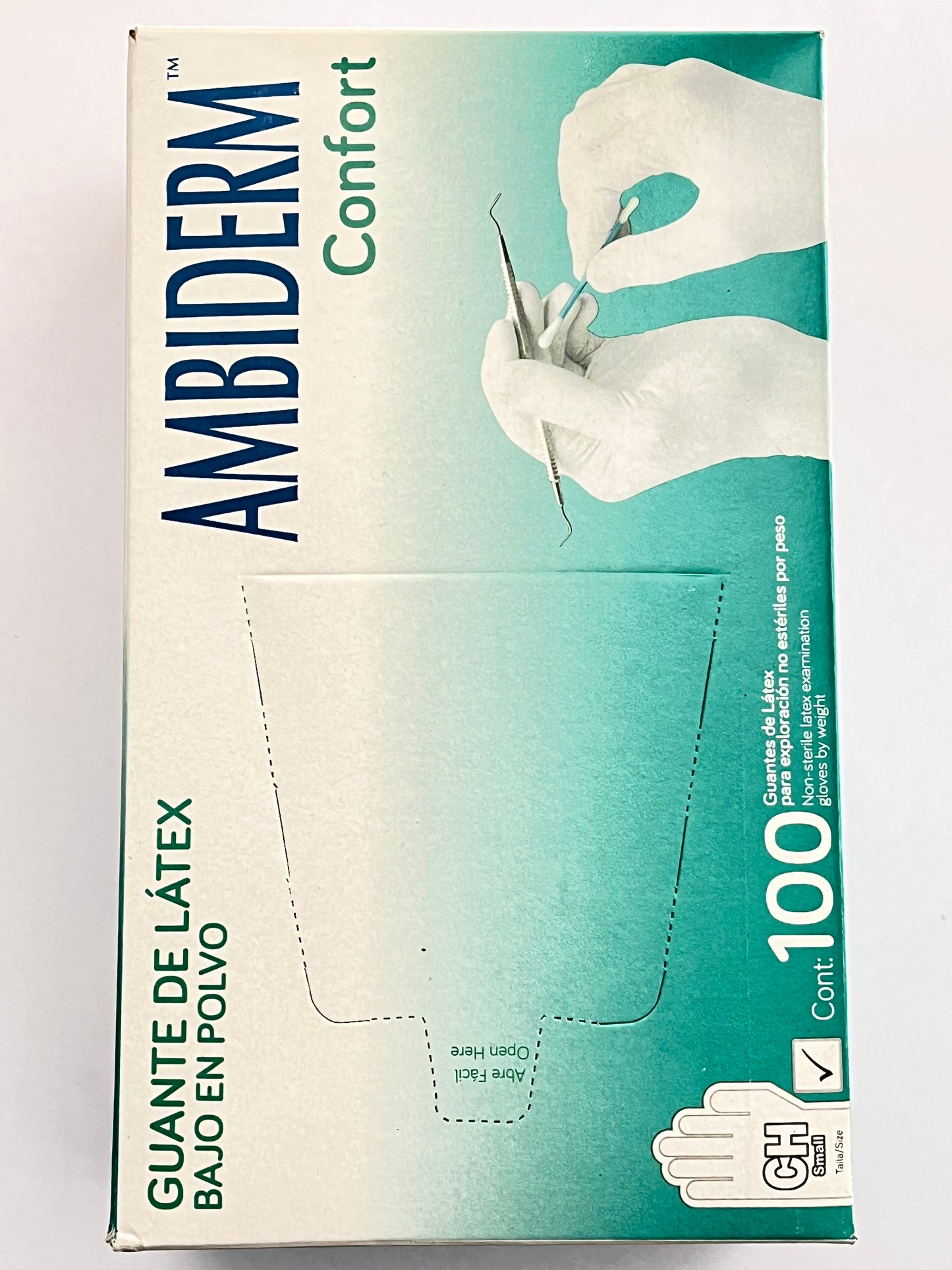 Guantes ambiderm confort caja con 100 piezas