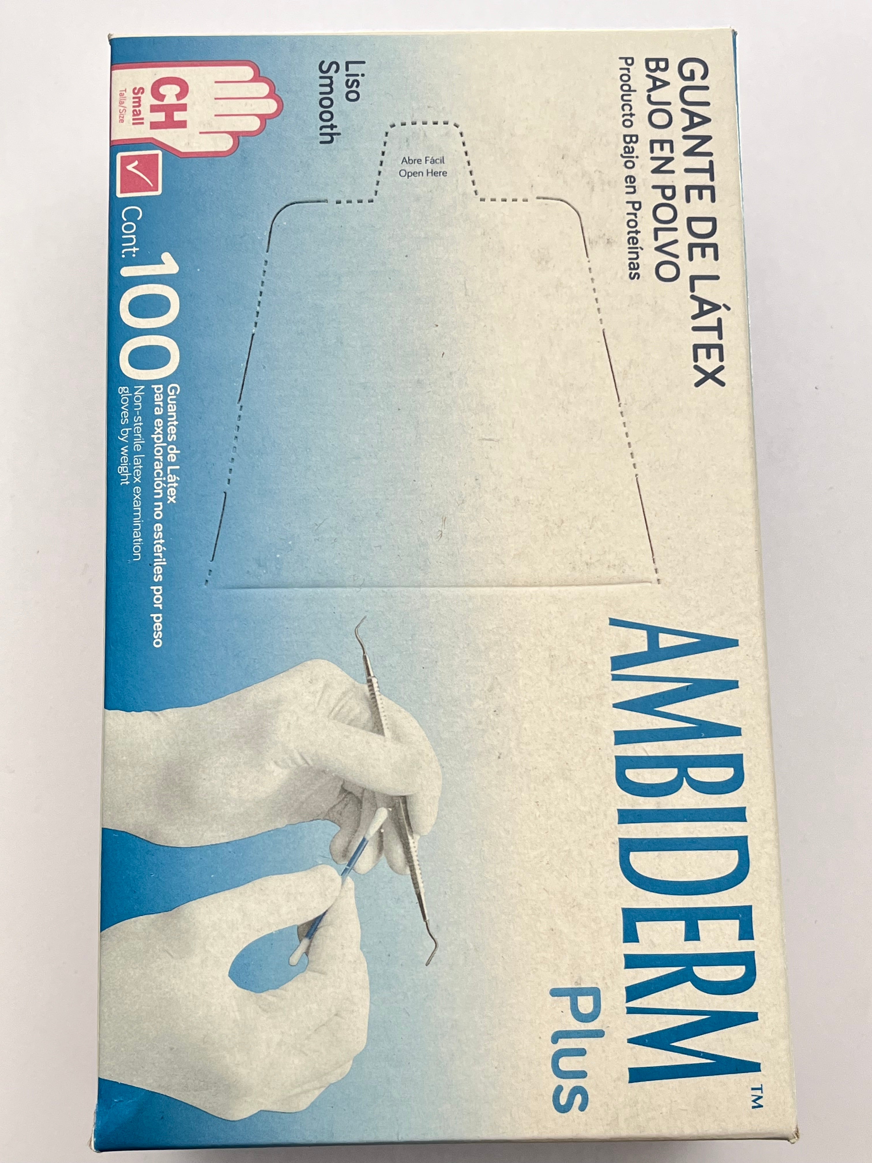 Guantes Ambiderm plus caja con 100 piezas
