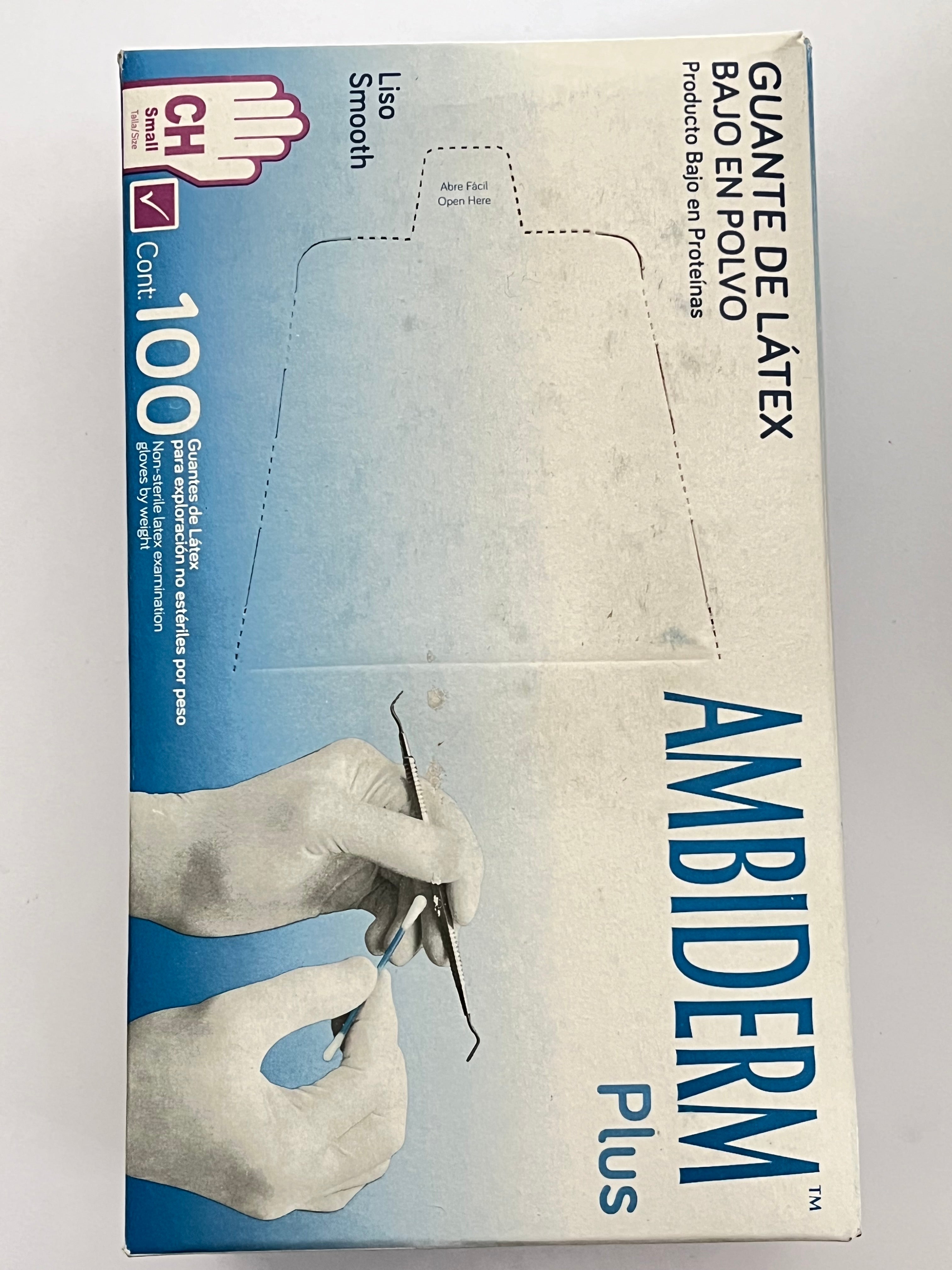 Guantes Ambiderm plus caja con 100 piezas