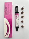 Promolar Kit resina dual jeringa doble marca medental cad. 2026-08