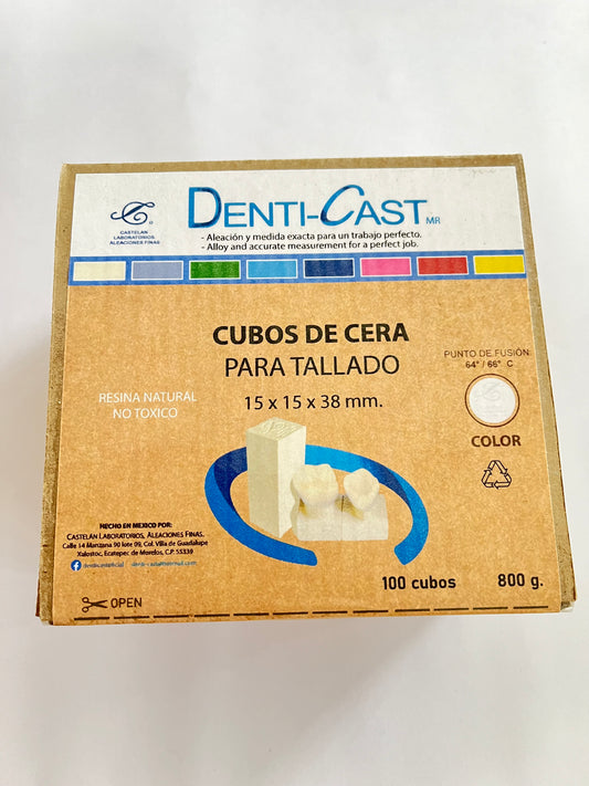 Cera para tallado blanco 15X15X38mm caja con 100