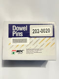 Caja dowel pins dorados 22mm con 1000 piezas