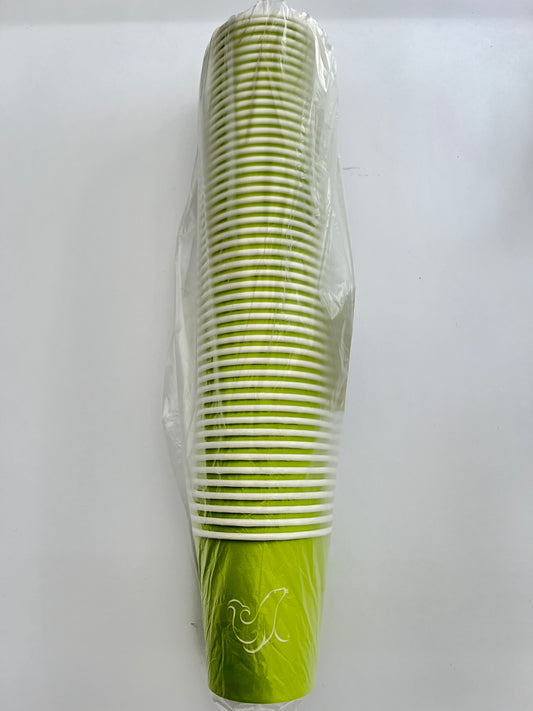 Vasos uniseal con 50 piezas color verde limón