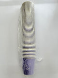 Vasos uniseal con 50 piezas color purpura