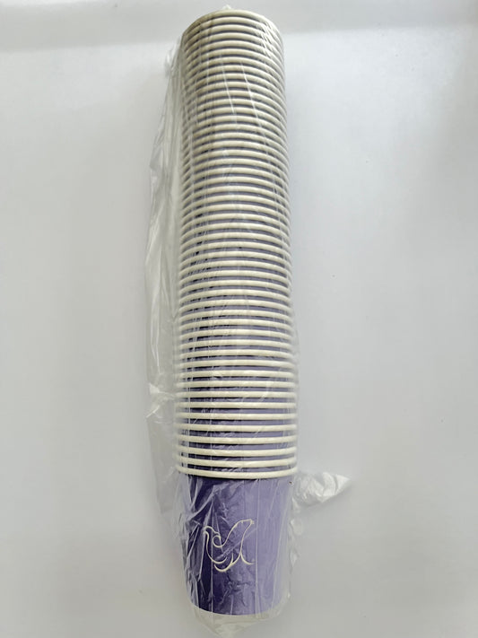 Vasos uniseal con 50 piezas color purpura