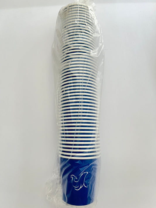 Vasos uniseal con 50 piezas color azul cobalto
