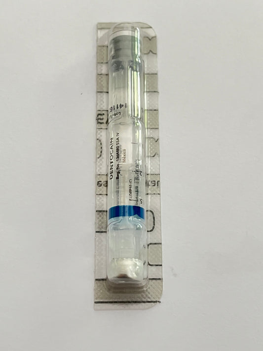 Cartucho suelto de 1.8ml de anestesia dentocaín compuesta mepivacaína HCI con epinefrina  Solución 2%