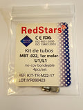Tubos ardent bondeables con malla MBT .022 para primeros molares con 4 piezas