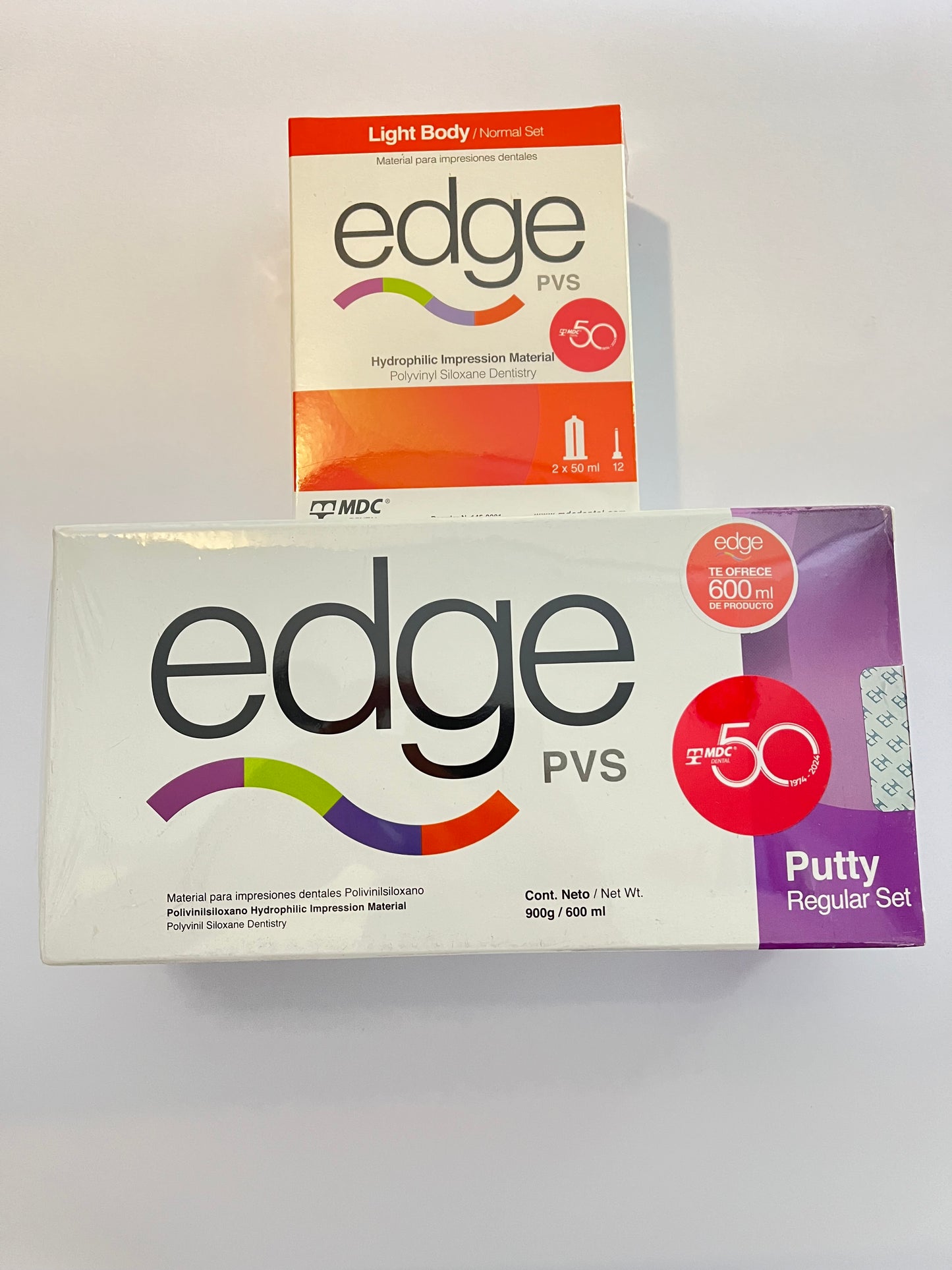 Kit silicona adición edge pesada y 2 cartuchos de ligera light