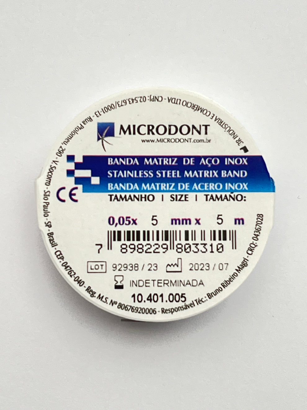 Banda matriz rollo 5 metros .05x5mm – Deposito Dental Molar