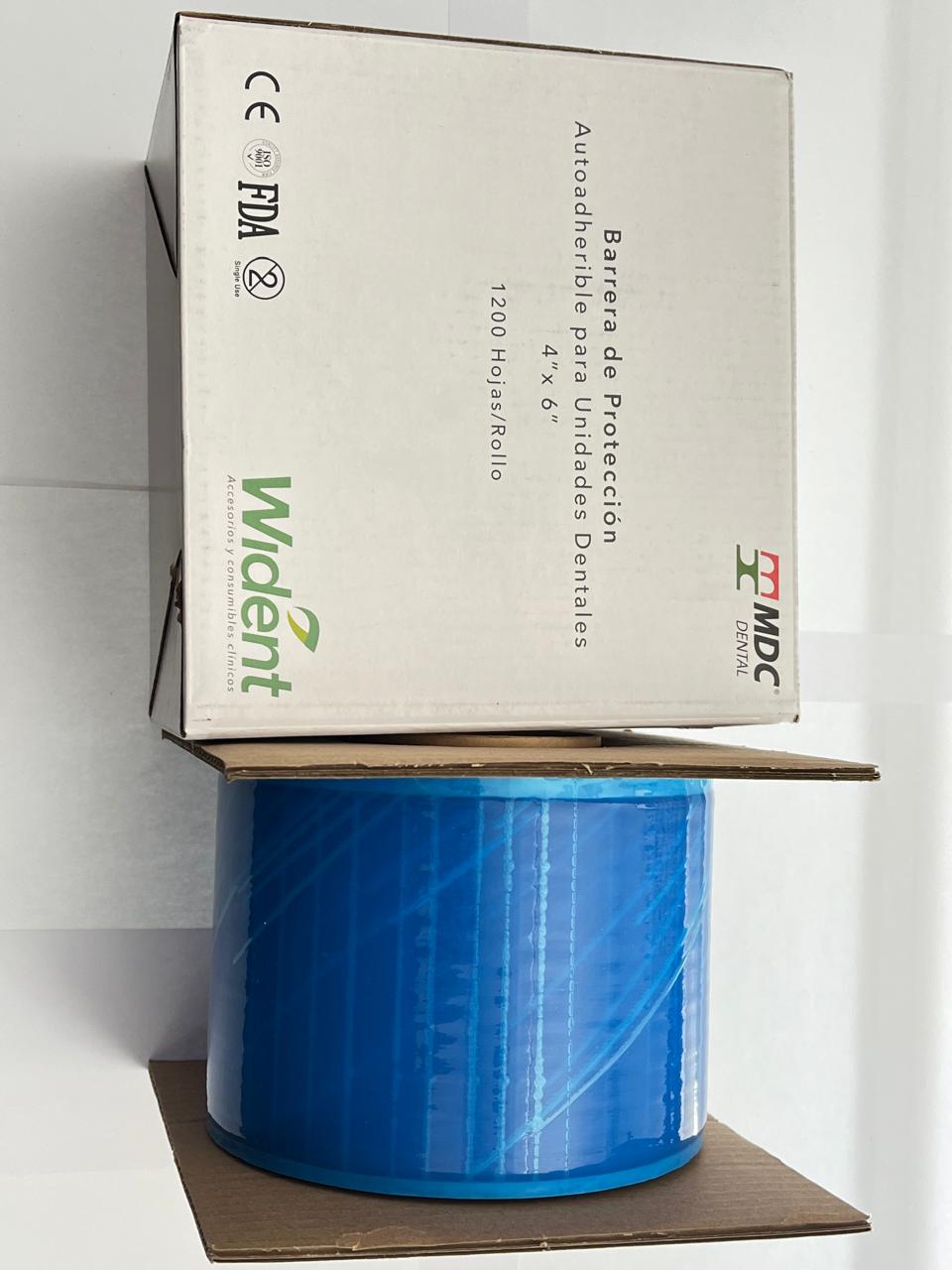 Barrera plástica marca Wident rollo color azul