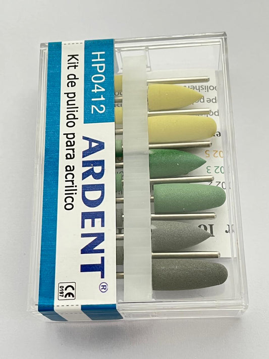 Kit de pulido para acrílico mod. HP0412 con 12 piezas marca Ardent