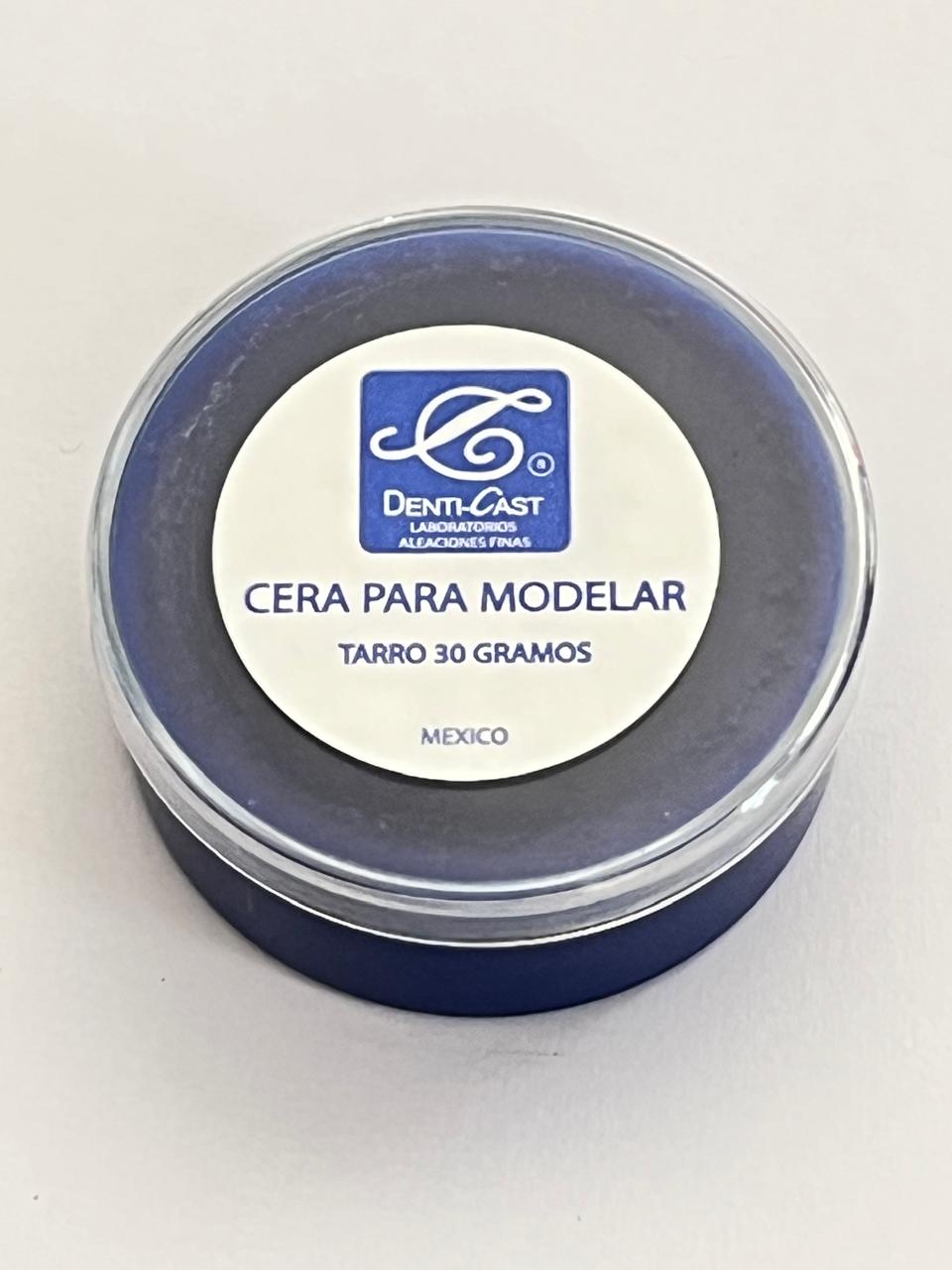 Cera para modelar tarro 30 gramos Denticast Castellan color azul