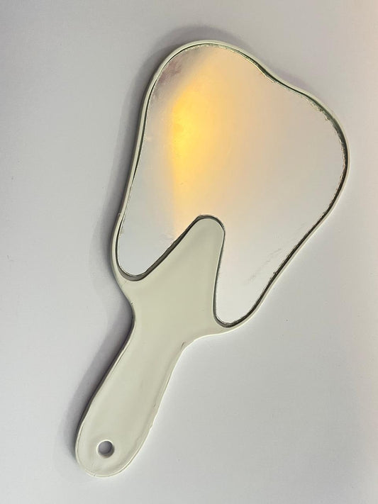 Espejo facial forma muela color blanco