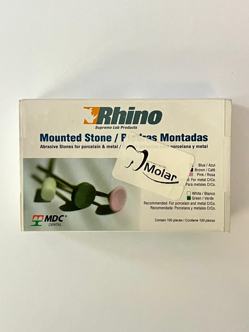 Caja de piedras verde montada modelo G13 con 100 piezas