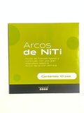 Paquete de arcos de niti Iline con 10 piezas .016x.016 inferior 80-010