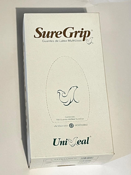 Caja guantes latex multiusos suregrip chicos con 100 piezas
