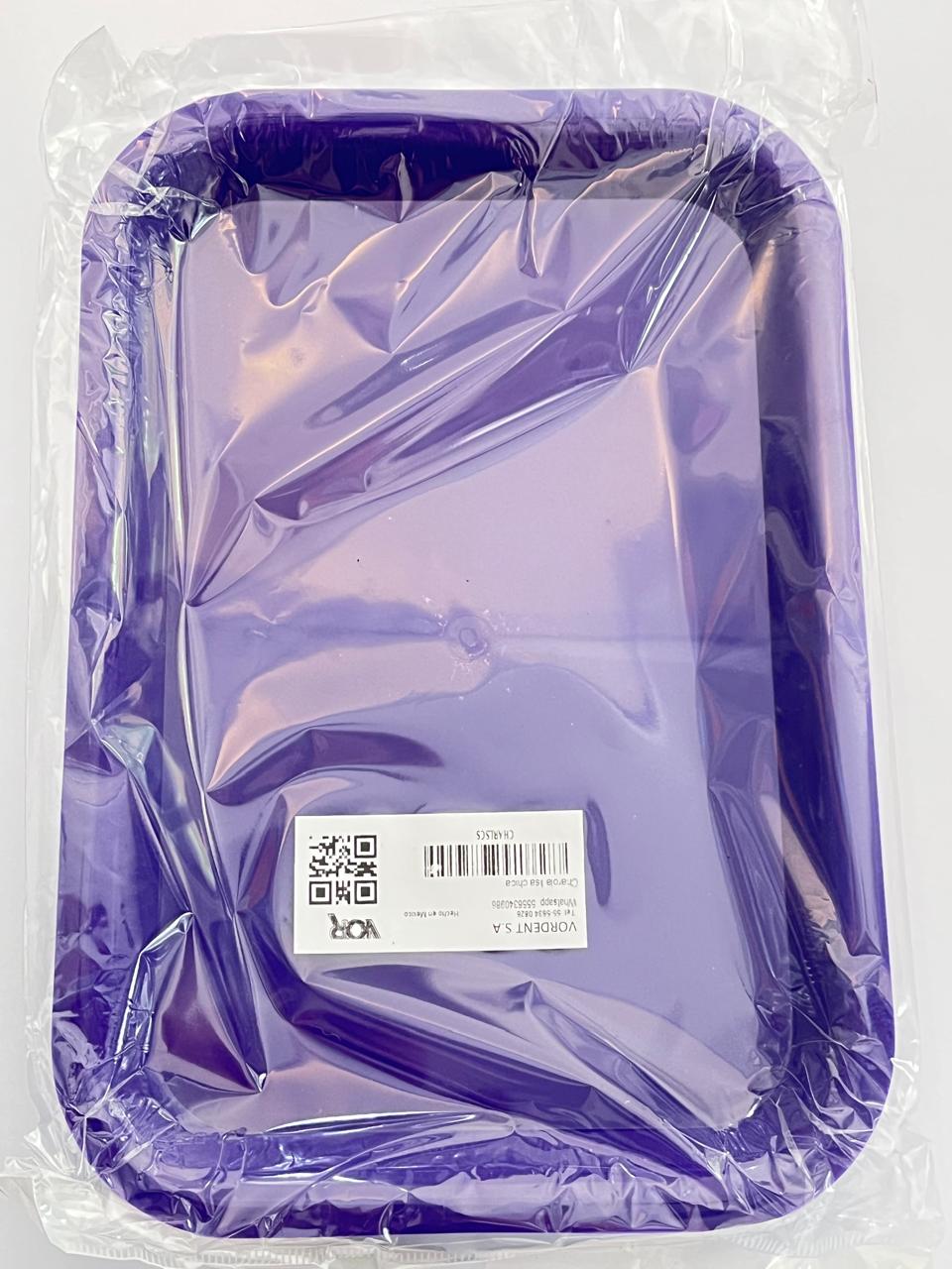 Charola lisa chica marca vor color morada