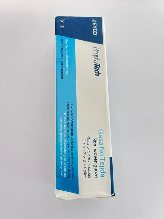 Gasas 2x2 prophy tech paquete con 200