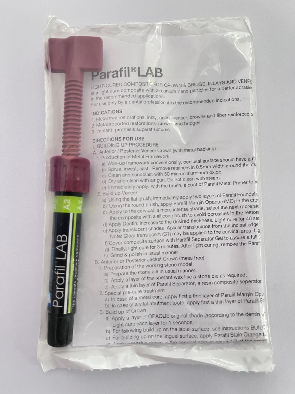 Composite resina parafil lab color A2