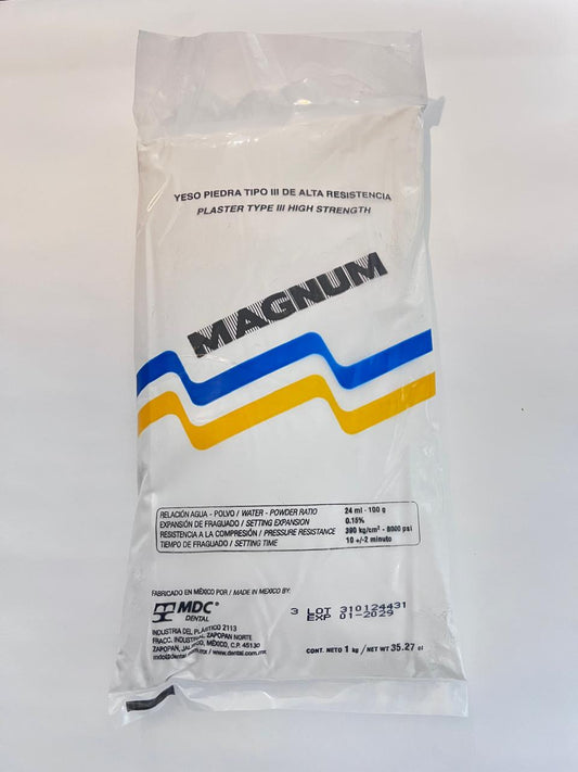 Yeso piedra Magnum tipo III color blanco