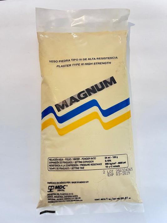 Yeso piedra Magnum tipo III color amarillo