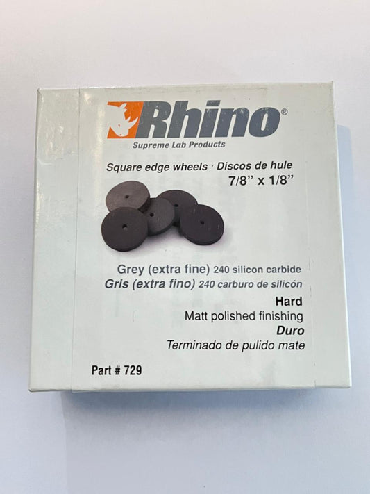 Caja de discos de hule color gris paquete con 100 piezas Rhino