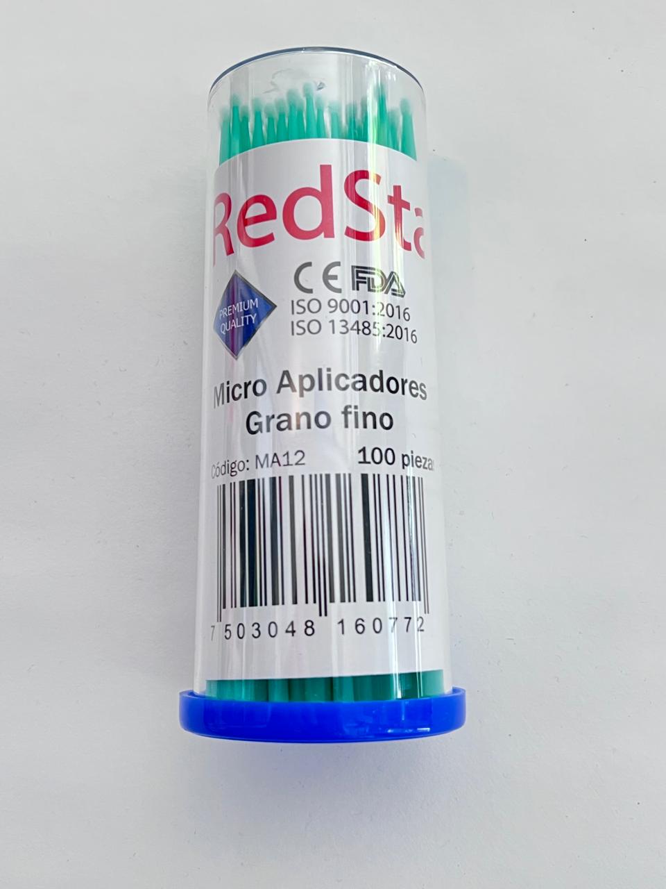 Microaplicadores microbrush punta fina T-MA12 marca redstars con 100 piezas