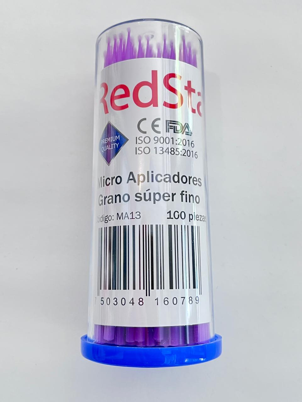 Microaplicadores microbrush punta extra fina T-MA13 marca redstars con 100 piezas