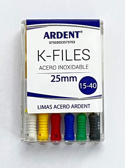 Blister de Limas Ardent #15-40 primera serie 25mm K-file