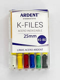 Blister de Limas Ardent #45-80 segunda serie serie 25mm K-file