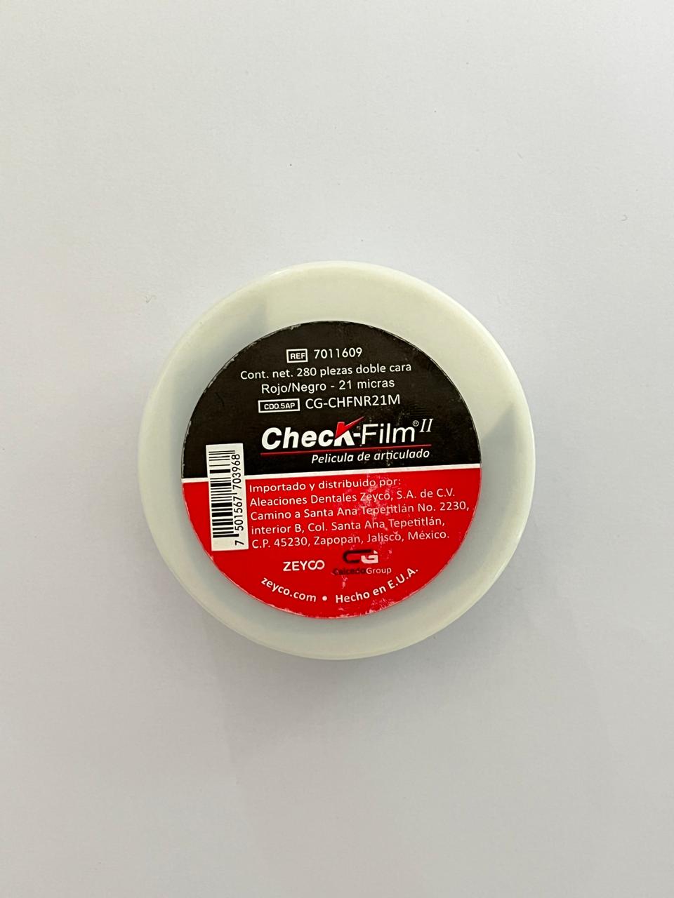 Check film negro/rojo 21 micras papel de articular doble cara con 280 piezas