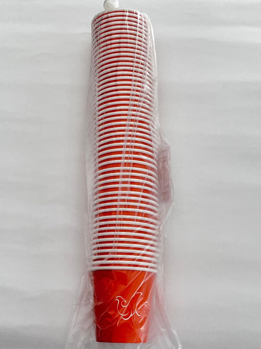 Vasos uniseal con 50 piezas color naranja