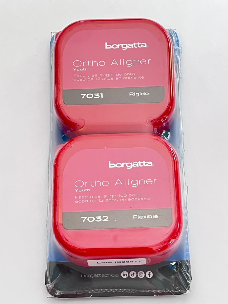 Ortho Aligner juego de alineadores rígido y flexible rojo