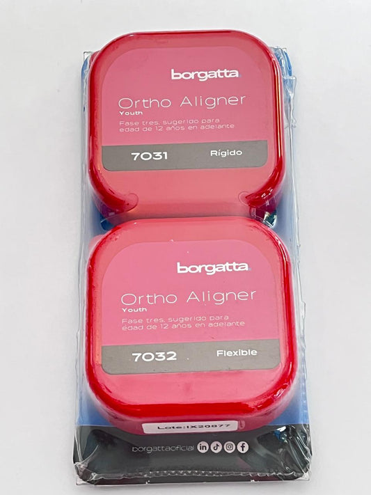 Ortho Aligner juego de alineadores rígido y flexible rojo