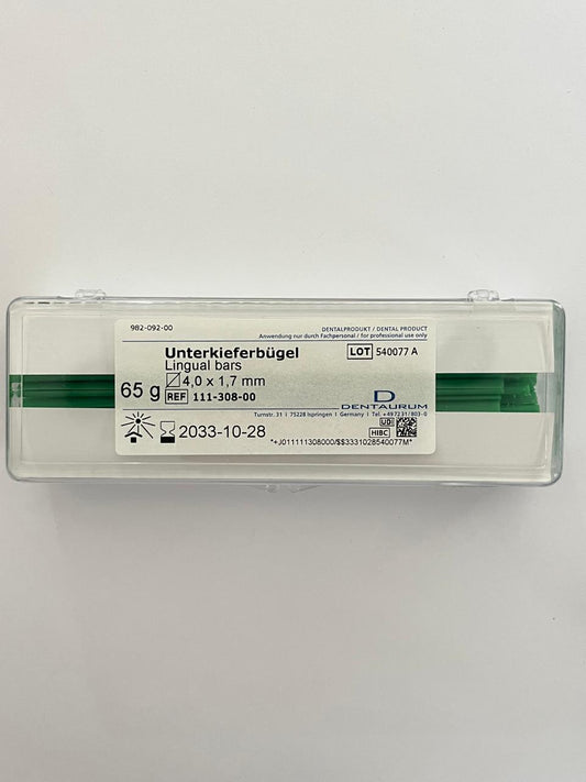 Caja perfil en cera barra lingual inferior 4x1.7mm con 65 gramos