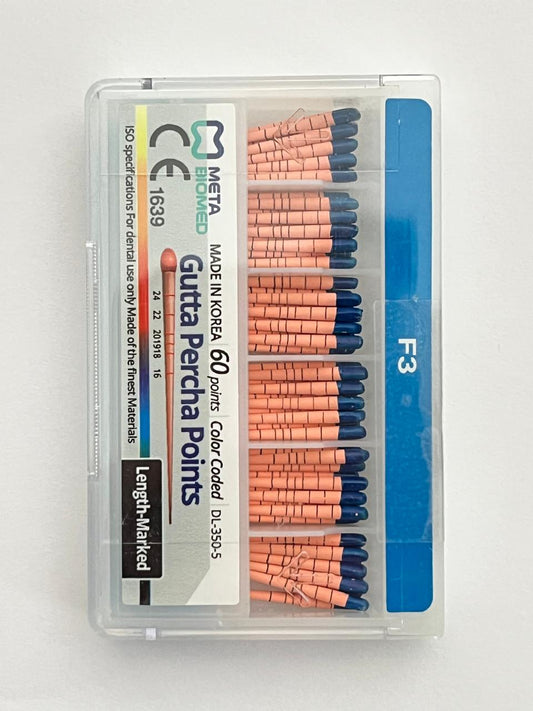 Puntas de Gutta percha F3 META -gutapercha- tipo protaper