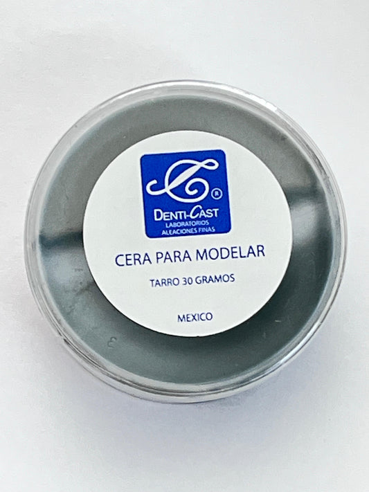 Cera para modelar tarro 30 gramos Denticast Castellan color gris