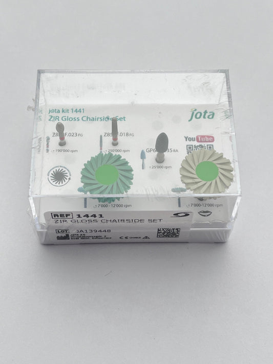 Kit 1441 fresas para pulir zirconia gloss marca Jota