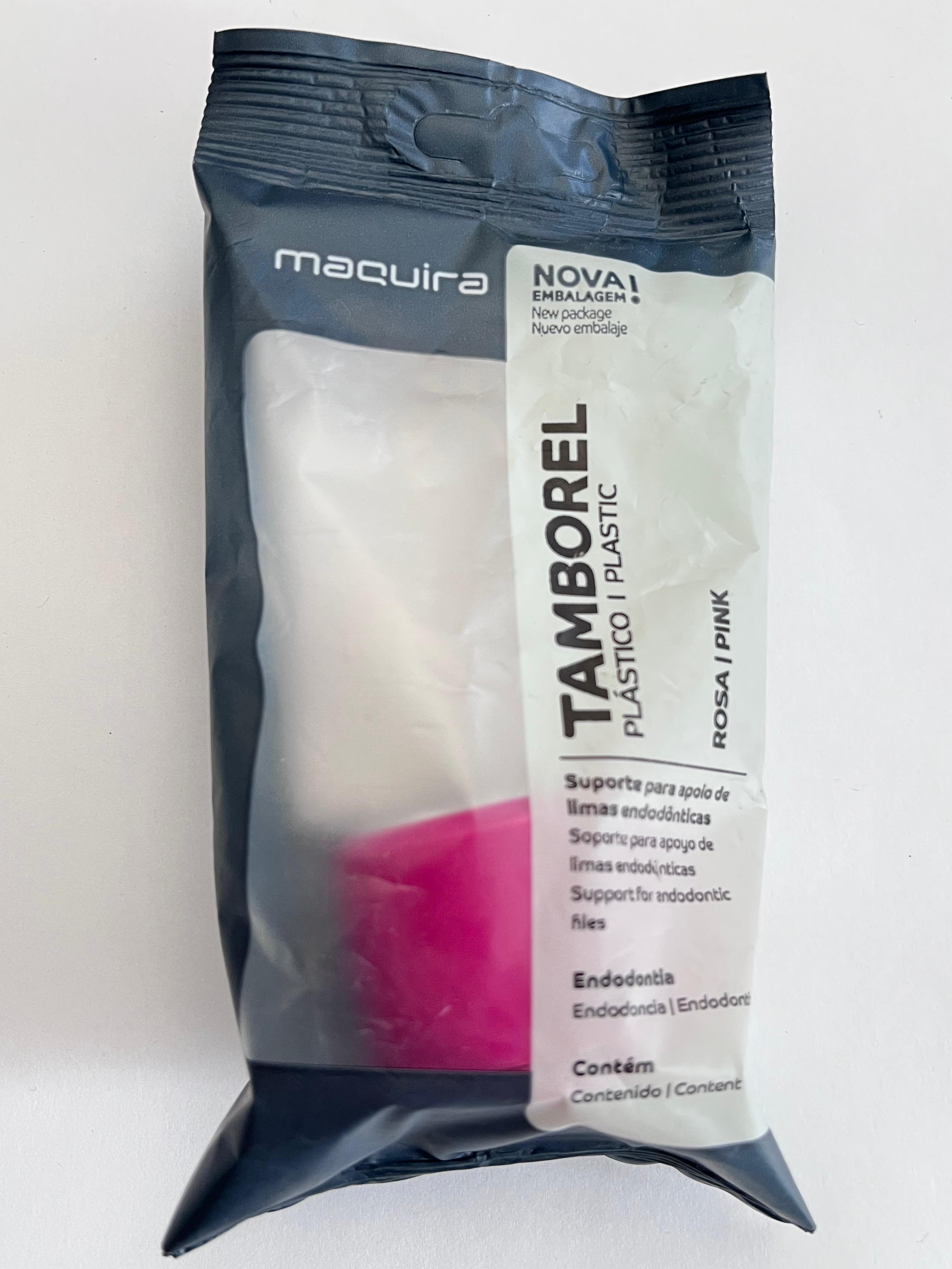 Porta limas con esponja marca Maquira color rosa autoclavable tipo cleanstand
