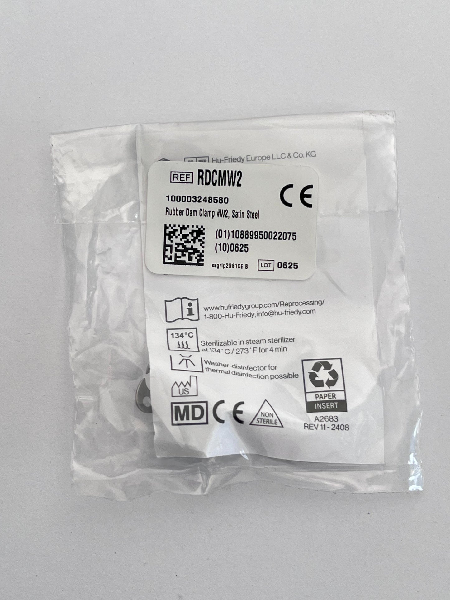 Grapa hu-friedy W2 para premolares inferiores sin aletas GRDCMW2