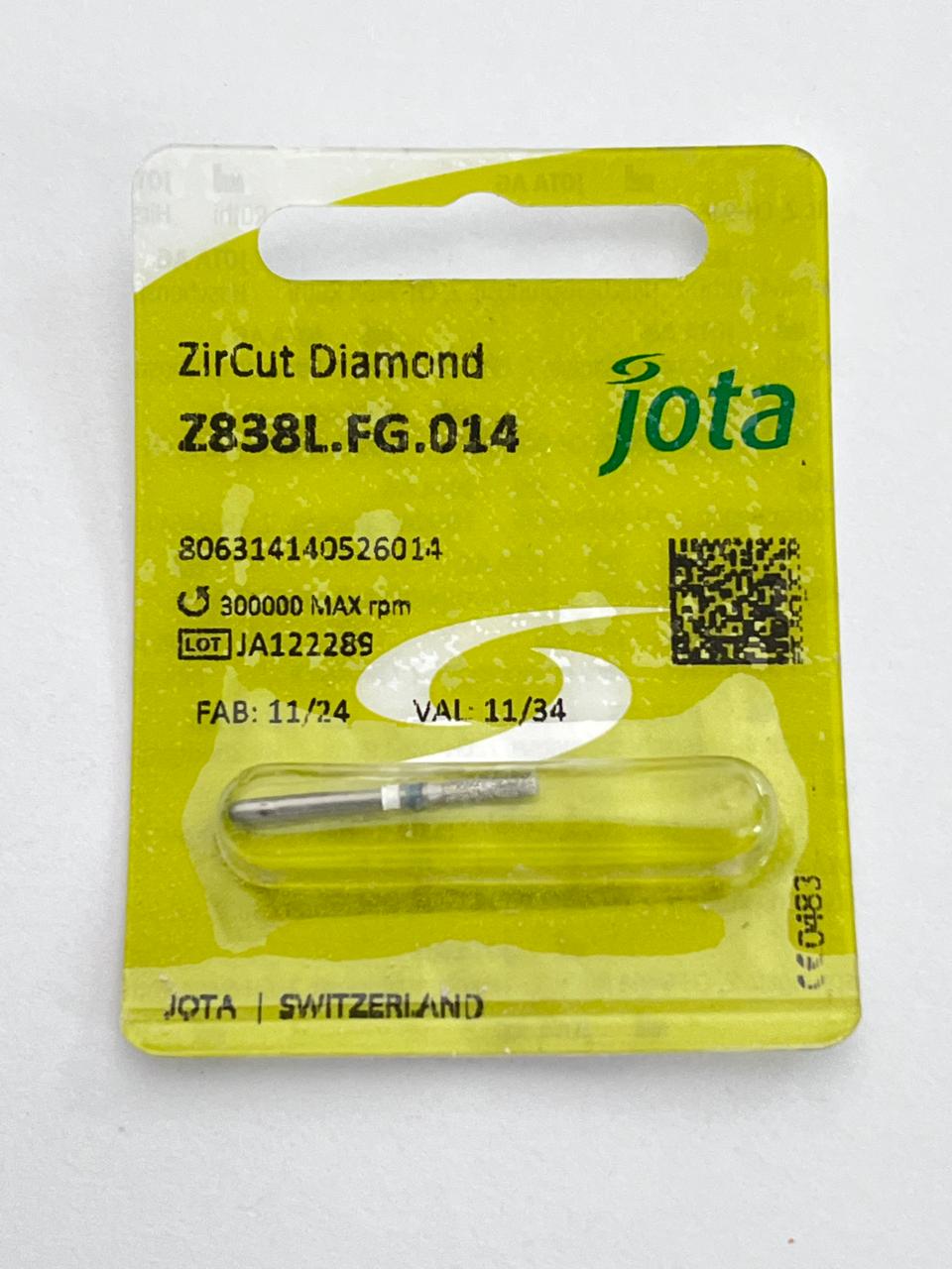 Fresa de diamante para cortar zirconia Z838L FG-014
