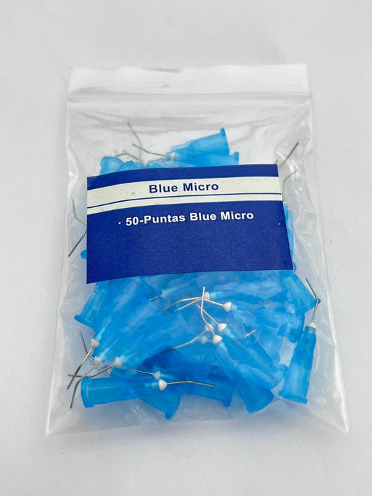 Paquete de puntas para ácido grabador blue micro azul con 50 piezas marca sunset